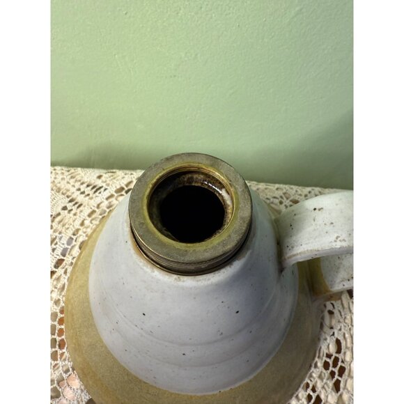 Vintage 70's Stoneware Art Pottery Hurricane Lamp - Picture 6 of 10